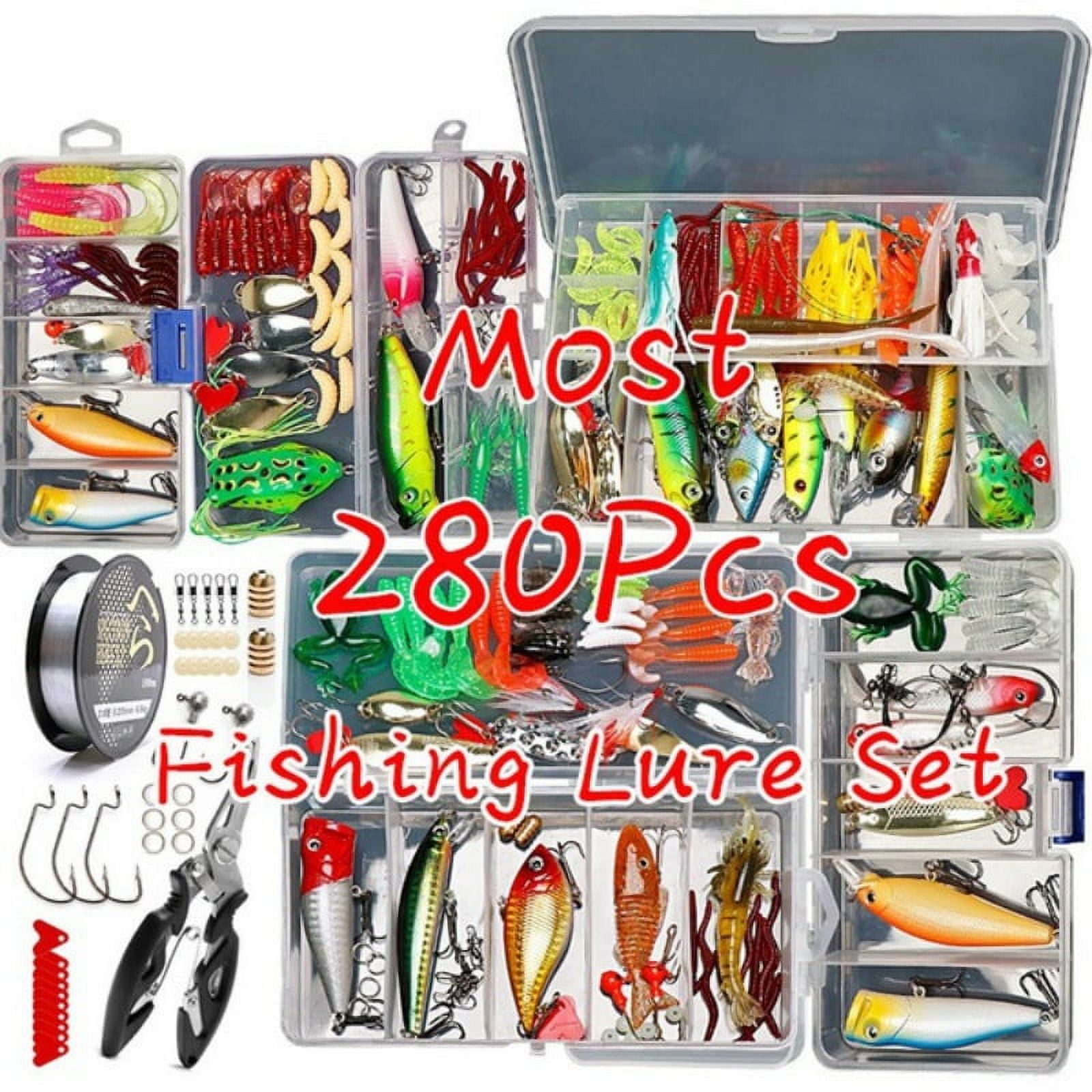 Multi Fishing Lures Set Wobblers Mixed Colors Soft Lure Kit Artificial