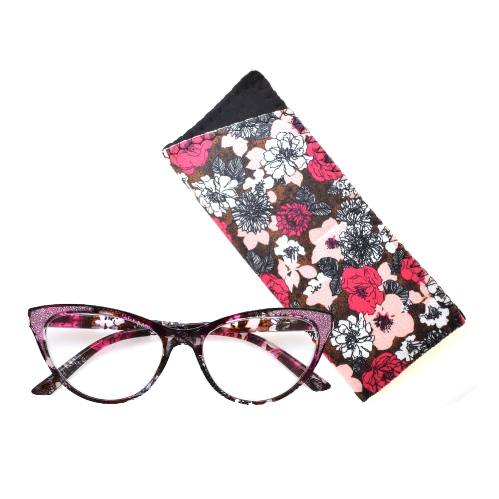 Floral cat eye glasses sales