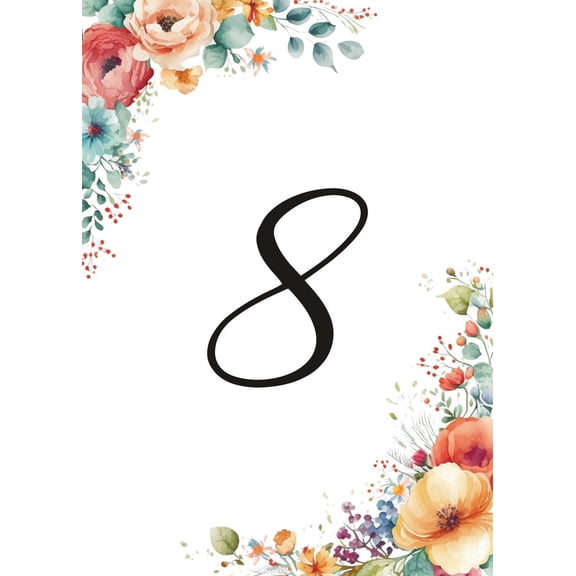 Multi Flower Design Table Number Cards Double Sided Party Table Numbers for Reception Baby Shower Anniversary Birthday Bridal Party 4x6 30 Pcs