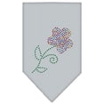 thumbnail image 1 of Multi Flower Rhinestone Bandana Grey Large, 1 of 1