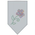 thumbnail image 1 of Multi Flower Rhinestone Bandana Grey Small, 1 of 1