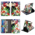 thumbnail image 1 of Multi Flower tablet case 7 inch for Ellipsis 4g LTE android tablet cases 360 rotating slim folio stand protector pu leather cover travel e-reader cash slots, 1 of 2