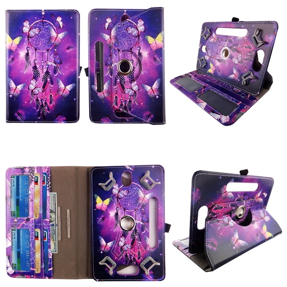 Multi Flower tablet case 7 inch for RCA Voyager 2 7" 7inch android tablet cases 360 rotating slim folio stand protector pu leather cover travel e-reader cash slots