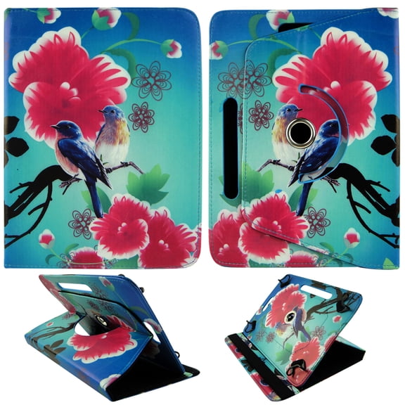 Multi Flower tablet case 8 inch  for HP Stream 8" 8inch android tablet cases 360 rotating slim folio stand protector pu leather cover travel e-reader cash slots