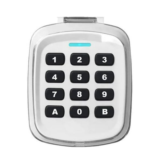 Multi-Frequency 280-868MHz 280-868MHz Gate Garage Door Key Wireless Keypad Code Remote Control Door Opener(White)