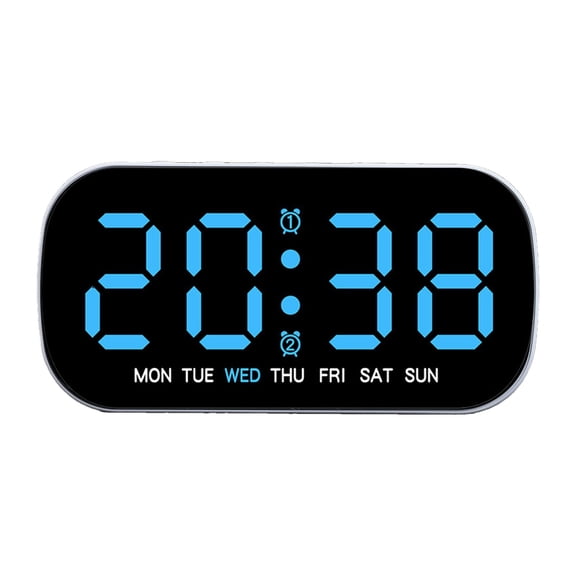 Multi-Functio Digital Led Alarm Clocks With Temperature Date Display Table Clock Voice-Activated Wake-Up Adjustable Brightness L