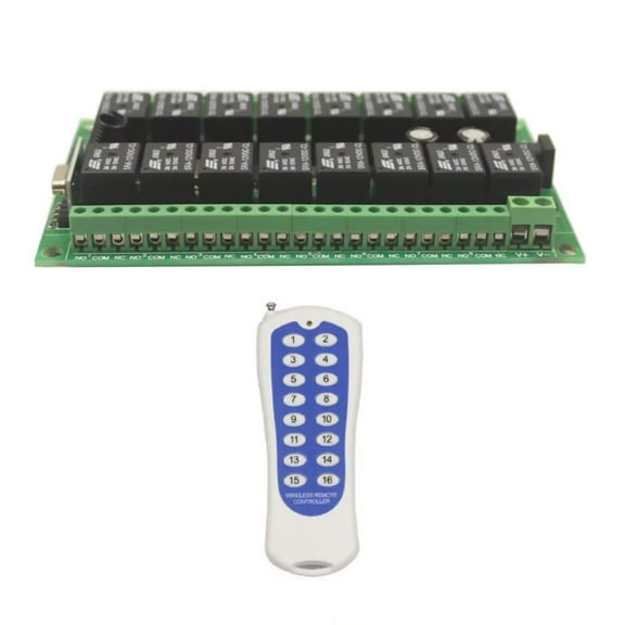Multi-Function 16-Channel Remote Control for Domestic and Industrial Use 12V, 315MHz, Durable