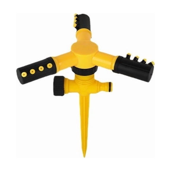 Multi-Function 3-Arm Rotating Sprinkler with 8 Adjustable Spray Patterns for Garden and Lawn Watering