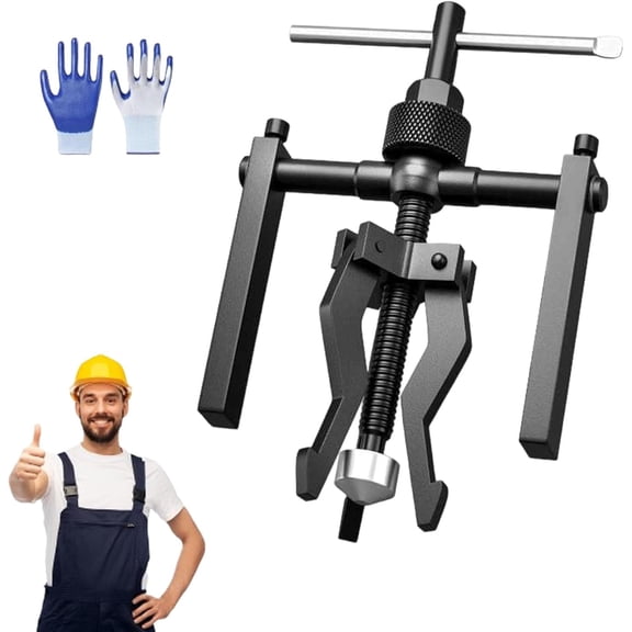 Multi-Function 3-Jaw Bore Puller Tool, 3 Jaw Inner Bearing Puller, Reversible Internal External Bearing Puller Set, Heavy Duty Gear & Bearing Extractor Kit for Automotive Repair & Maintenance (S)