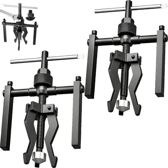 Multi-Function 3-Jaw Bore Puller Tool, Automotive Heavy Duty Carbon Steel Bearing Puller Kit, Internal External Bearing Gear Extractor for Manual Removal of Wheel Bushings