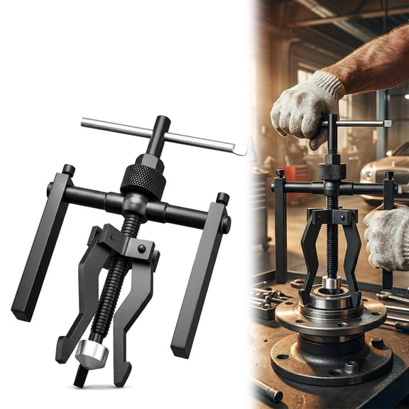 Multi-Function 3-Jaw Bore Puller Tool, Heavy Duty Steel 3 Jaw Inner Bearing Puller & Pilot Bearing Puller, Effortlessly Extract Stubborn Auto Gears & Bushings Without Damage