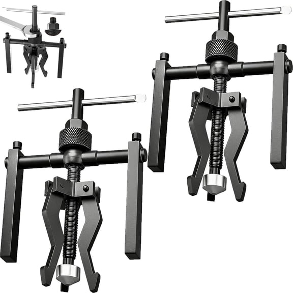 Multi-Function 3-Jaw Bore Puller Tool, Internal External Bearing Gear Extractor, 3-Jaw Pilot Bearing Puller Bearings Gear Extractor Internal External Pulling (Small+Large)