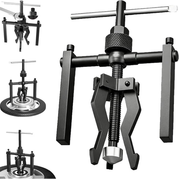 Multi-Function 3-Jaw Bore Puller Tool, Internal External Bearing Gear Extractor, 3-Jaw Pilot Bearing Puller Bearings Gear Extractor Internal External Pulling (Small*1pcs)