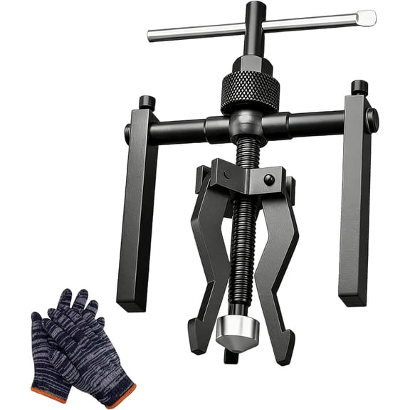 Multi-Function 3-Jaw Bore Puller Tool, Internal External Bearing Gear Extractor, Carbon Steel Guide Bearing Puller Kit for Manual Removal of Wheel Bearings Bushings Gears (Small)