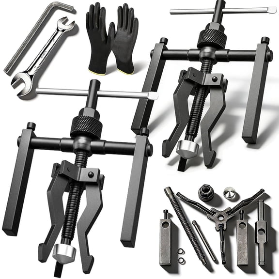 Multi-Function 3-Jaw Bore Puller Tool, Reversible Inner Bearings Gear Extractor Internal External Pulling, Bushings Without Damage