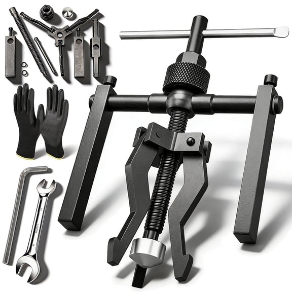 Multi-Function 3-Jaw Bore Puller Tool, Reversible Inner Bearings Gear Extractor Internal External Pulling, Bushings Without Damage