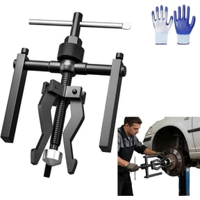 Multi-Function 3-Jaw Bore Puller Tool, Reversible Internal External Bearing Gear Extractor Kit, Carbon Steel Pilot Bearing Puller Set for Wheel Bearings, Bushings, Gears and Hubs (Small)