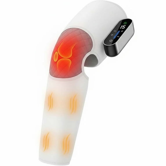 Multi-Function 3-in-1 Heated Massager for Thigh Calf & Knee Air Compression Vibration Heat Therapy with 3 Modes LCD Screen Rechargeable Leg Muscle Relief Device