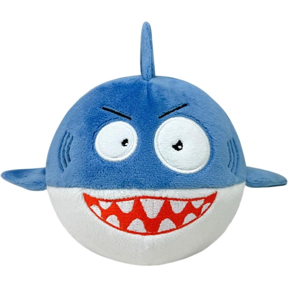 Multi-Function 3-in-1 Shark Dog Interactive Toy Ball, Built-In Squeaker & Textured Teeth Cleaner, Anti-Boredom Play Toy for All Breed Sizes