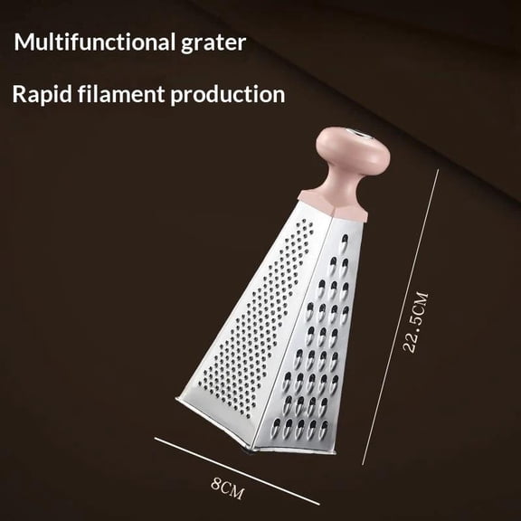 Multi-Function 4-Sided Box Grater – Stainless Steel Vegetable, Cheese, and Fruit Kitchen Slicer