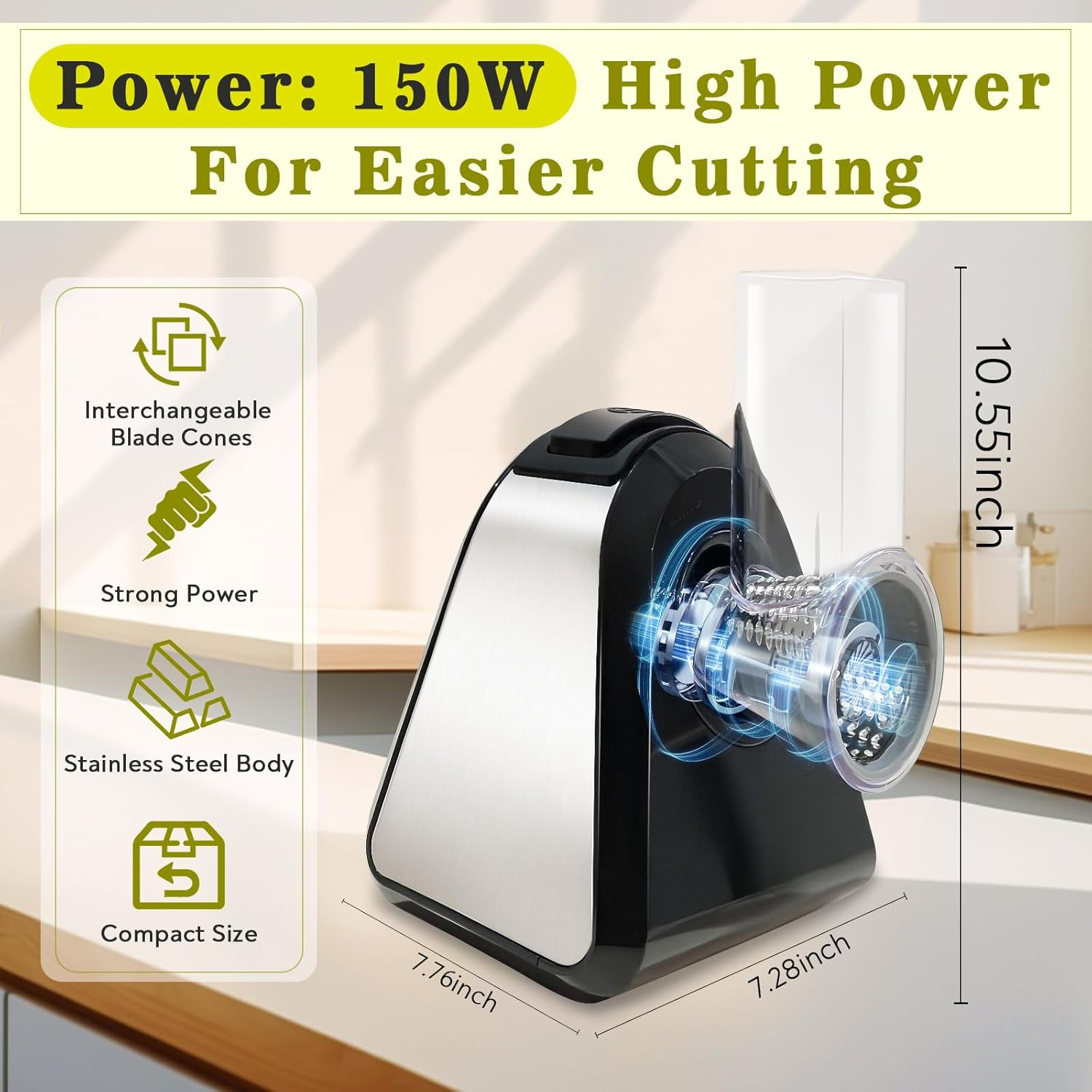 Grater Function Multi-Function 5-in-1 Electric Cheese Grater and Food Shooter, Slicer ...