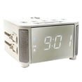 thumbnail image 1 of Kube Systems CLOCK-WHT-QI Multi Function Alarm Clock with Bluetooth Alarm - White, 1 of 1