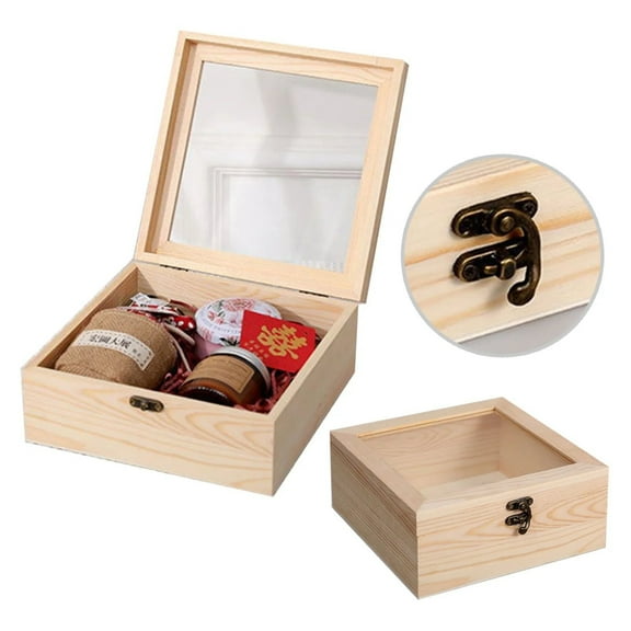Multi-Function Artist Supply Box with Locking Clasps & Removable Tray - Wooden Art Box for Artist Supplies, Brushes, Pencils, Erasers, Tool Storage Organizer Case