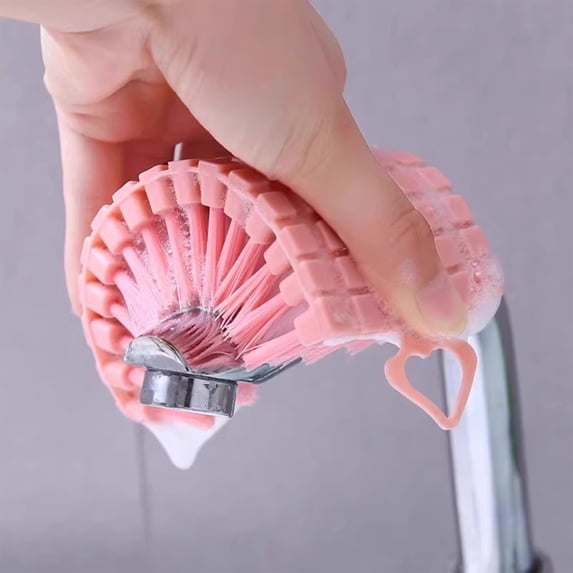 Multi‑Function Bendable Cleaning Brush, Flexible Corner Sink Faucet Scrubber, Bendable Fruit Vegetable Bathtub Brush, Durable Cleaner for Kitchen Bathroom Tile Home Daily Cleaning