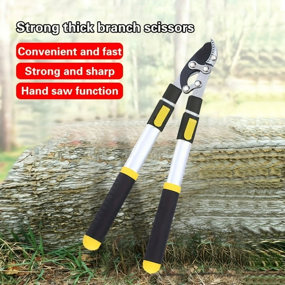 Multi-Function Branch Pruner - Carbon Steel Blade with Hand Saw & Telescopic Handle | Manual Lopper for Trees, Shrubs & Bonsai | Non-Electric Garden Tool