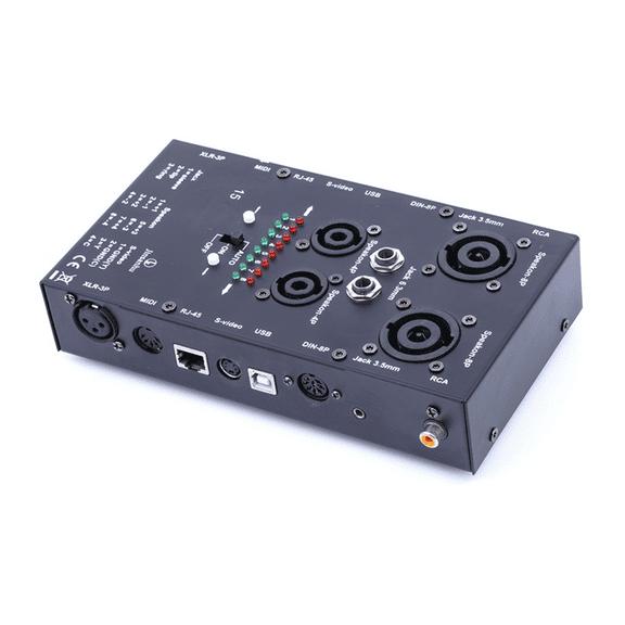 Multi-Function Cable Tester Audio Tester XLR Signal Cable Tester Network on-Off Measurement Cable Test Box,1 x Tester Tool,Black