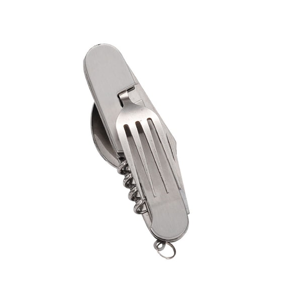 Multi-Function Camping Utensil Flatware Set Detachable Spoon Fork Knife Combo Mess Kit with Carrying Pouch, Travel, Backpacking Cutlery Multitool