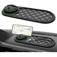 thumbnail image 1 of Multi-Function Car Anti-Slip Mat Dashboard Organizer: 360° Rotatable Phone Holder + Storage Compartments + Privacy Parking Number Plate, 1 of 4