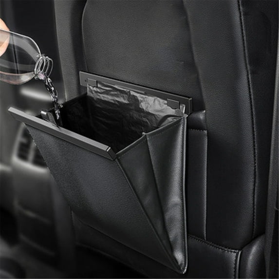 Multi-Function Car Trash Can - Leakproof Waterproof Vehicle Storage Organizer, 2-in-1 Garbage Bin for Seat Back/Door/Cup Holder Auto Interior