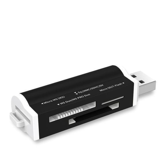 Multi-Function Card Reader - SD/TF Memory Card Adapter for Phone PC and Laptop - High Speed Data Transfer for Photos Videos and Files - 1 Reader