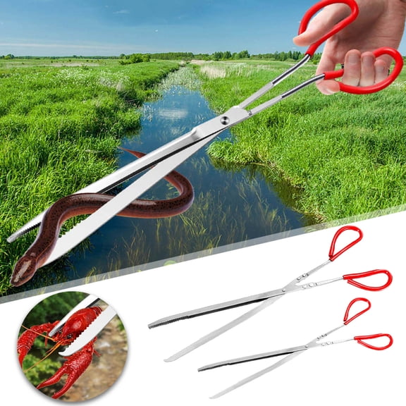 Multi-Function Clip Scissor Tongs, 20.8 Inches Anti- Tool Clip Sea Crab Artifact Crab Tongs, Mud Tongs, Iron Tongs, Garbage Clips, Catching Sea Clips, Reusable Home Kitchen Supplies