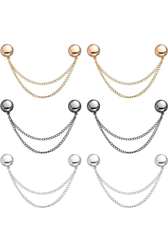 Multi-Function Clothing Clips   meoji Magnetic Clothing Pins with Chain for T-Shirt, Shirt,Pants Hems. Magnetic Button for Long Pants/Sleeves/Collars