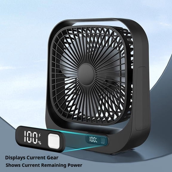 Multi Function Desk Fan, Dual Use Rechargeable Plug-in Desk Fan, Portable Wind Machine for Office Study Bedroom Desktop Household and Personal Summer Cooling