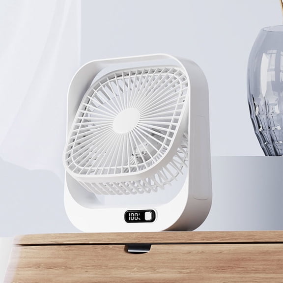Multi Function Desk Fan, Dual Use Rechargeable Plug-in Desk Fan, Portable Wind Machine for Office Study Bedroom Desktop Household and Personal Summer Cooling