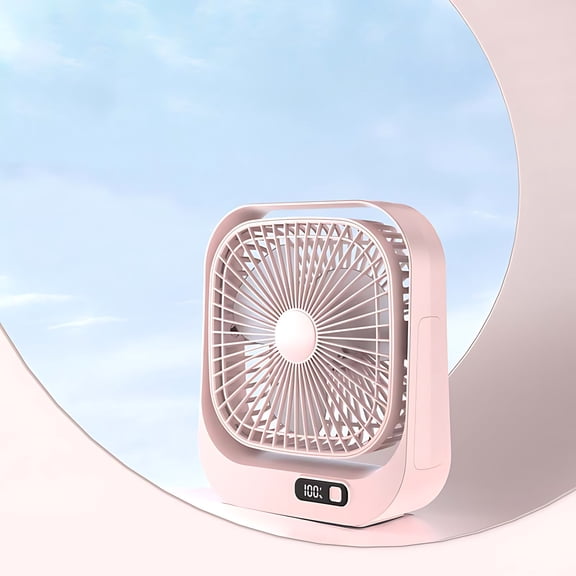 Multi Function Desk Fan, Dual Use Rechargeable Plug-in Desk Fan, Portable Wind Machine for Office Study Bedroom Desktop Household and Personal Summer Cooling