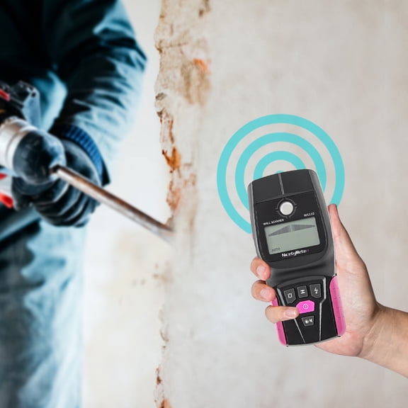 Multi-Function Detector, WS-120 Deep Scan Technology & Sound Alert, Wall Scanner for AC Wires & Rebar, Ideal for Construction