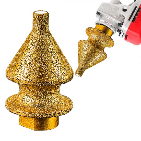 Multi-Function Diamond Chamfering Bit - Conical Umbrella Shape Grinding Head for Angle Grinder - Step Drill Bit