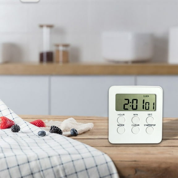 Multi-Function Digital Timer with Alarm Clock, ZzCityTK Kitchen Timer 23H59M59S Reminder Loud Beep Silent Flash, Portable Management Tool for Cooking Teaching Games Learning with Magnet Back