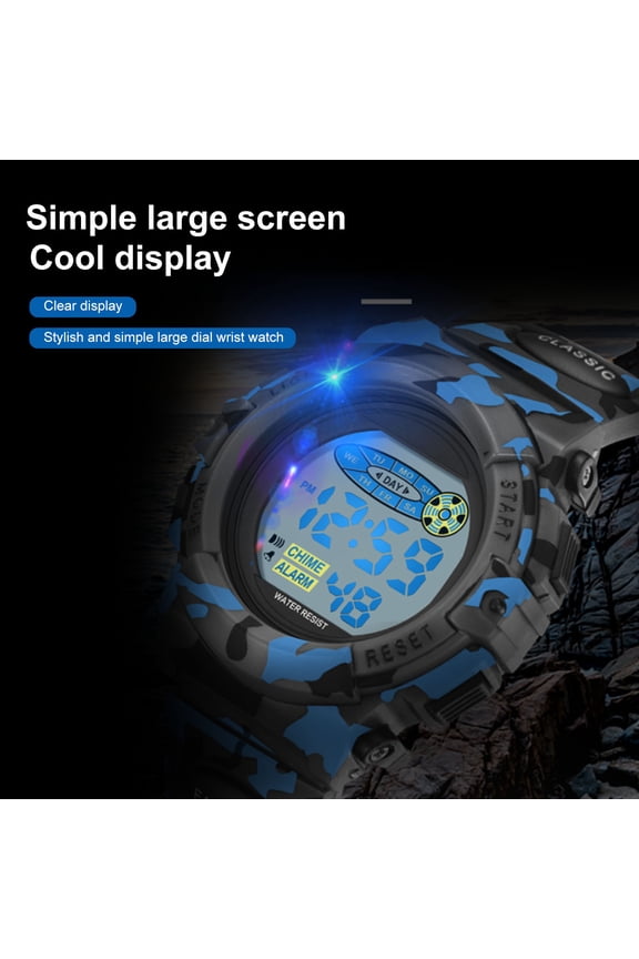 Multi,Function Digital Watch: Alarm, Date, Stopwatch, 30M Waterproof, Perfect For Students  Sports