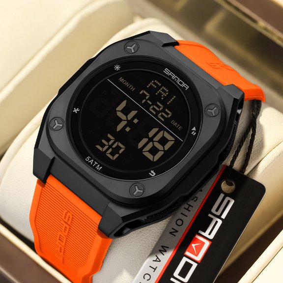 Multi-Function Digital Watch - Minimalist Outdoor Sports Watch with Alarm, Stopwatch for Men