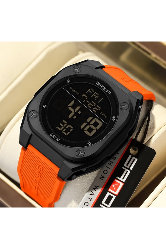 Multi-Function Digital Watch - Minimalist Outdoor Sports Watch with Alarm, Stopwatch for Men