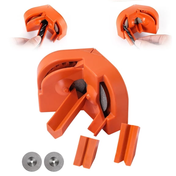 Multi‑Function Drill Bit Sharpener – Portable Tool with 2 Grinding Wheels for HSS, Carbide & Masonry Bits, Works with Power Drills