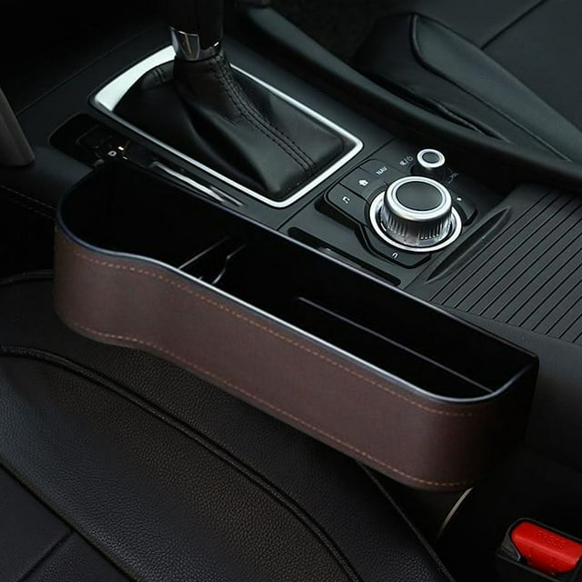 Multi-Function Driver Seat Slot Storage Box, Car Seat Organizer, Gap Filler Between Seat and Console, Storage for Phones, Wallets, Keys, Easy Installation, Universal Fit for Most Cars and SUVs