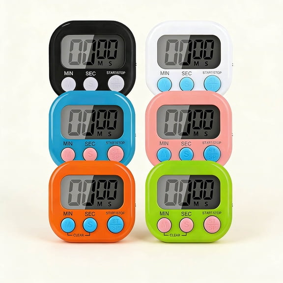 Multi-Function Electronic Timer, Digital Magnetic Countdown Timer with Big LCD Display and Loud Alarm for Kitchen, Cooking, Bathing, Gym, Meeting, Classroom
