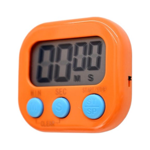 Multi-Function Electronic Timer - Timer for Hamburgers - Digital Timers Big LCD Display Switch Countdown Timer for Break Time - Cooking,Gym - Meeting - Classroom - Orange