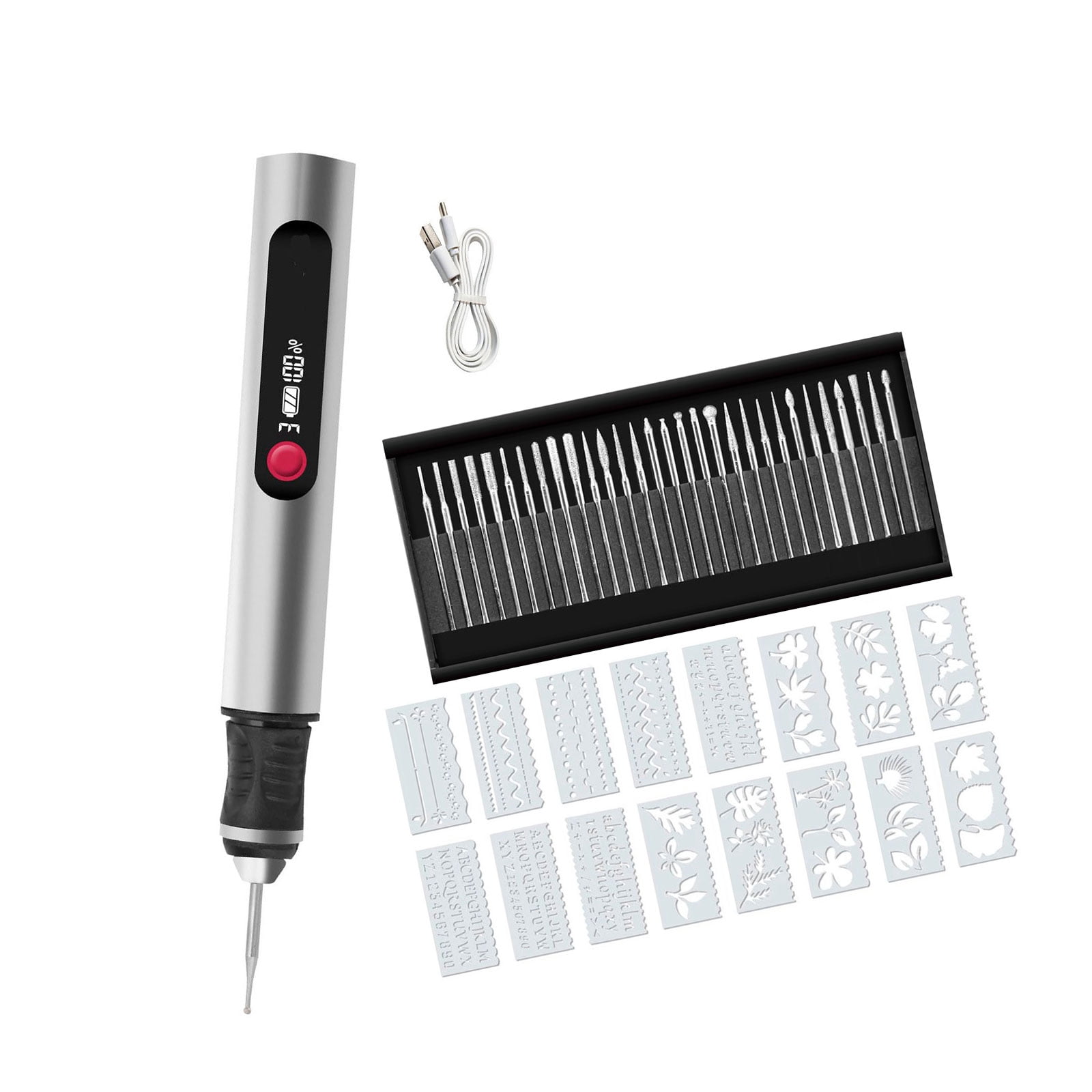 Multi-Function Engraving Pen Set, 3-Speed Adjustable Tool for Metal Glass & Ceramics, Portable Cordless Design